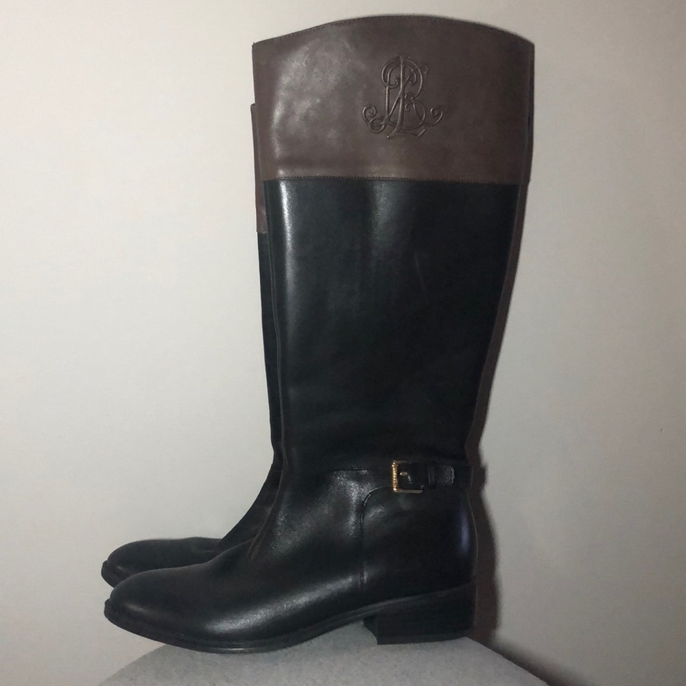 Ralph Lauren “Madisen” two tone boots